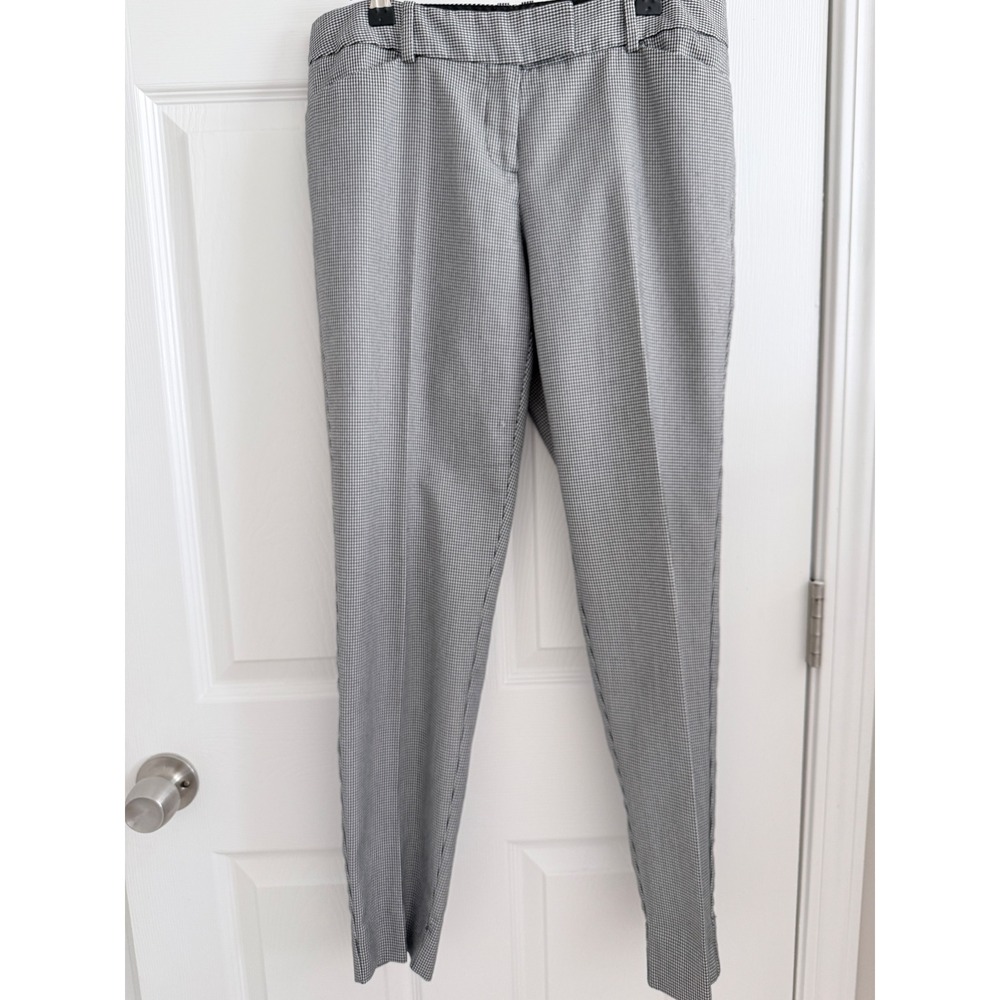 The Limited Drew Fit Dress Pants Womens 4 Houndstooth Black White Straight Leg